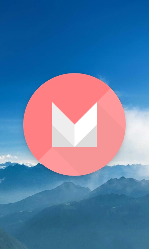 Пример логотипа Android 6.0 Marshmallow в «пасхалке». В примере логотип красного цвета.