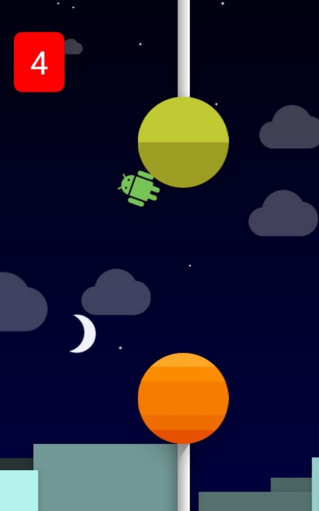 «Игра окончена» потому, что робот Android столкнулся с леденцом